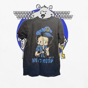 VINTAGE BETTY BOOP NYPD T SHIRT SIZE L